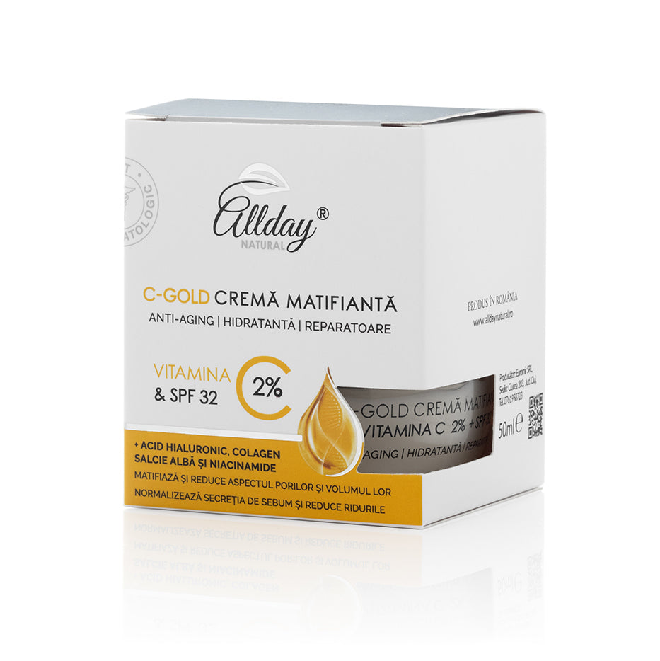 Crema matifianta Anti-aging, hidratanta, reparatoare cu Vitamina C si SPF 32