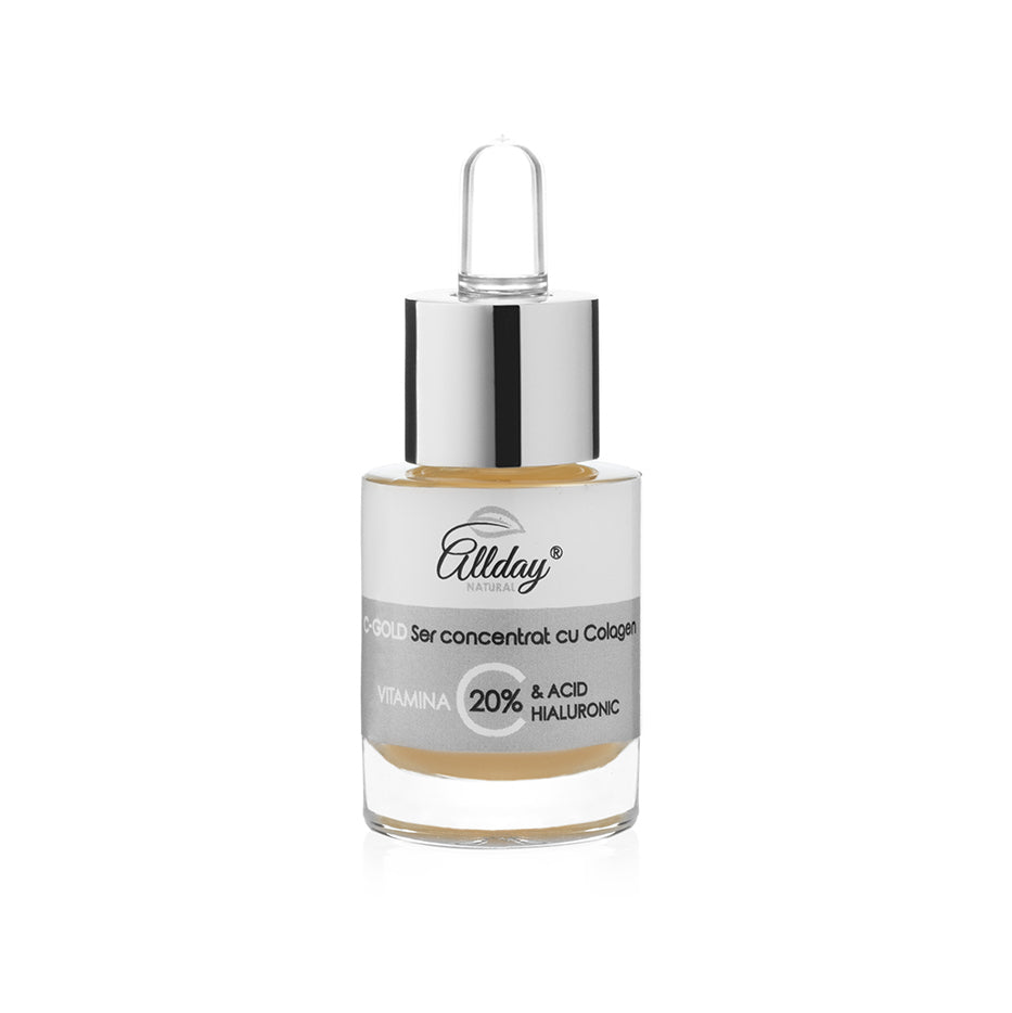 C-GOLD Ser concentrat cu Colagen Vitamina C 20% & Acid Hialuronic